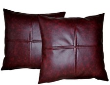 2 Oxblood Check Faux Leather