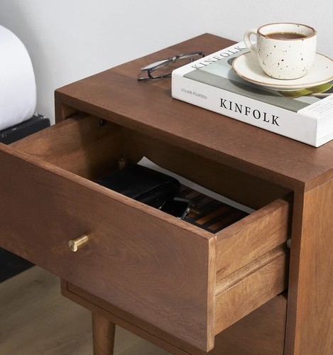 Scandinavian walnut bedside - scandinavian,