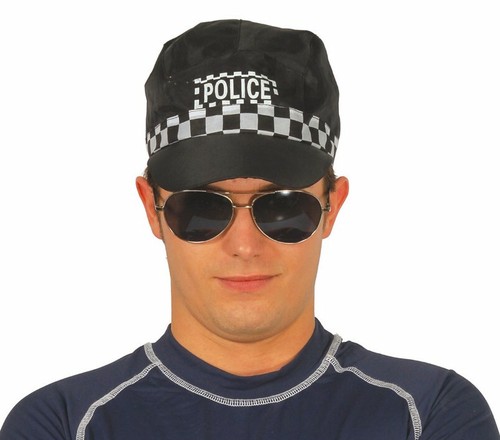 Adult unisex policeman cap - unisex,