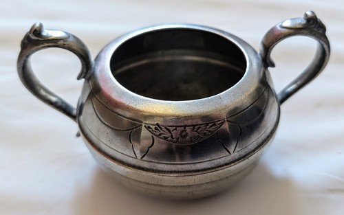 Vintage sheffield pewter sugar - sheffield,