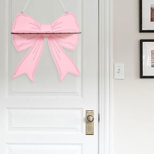 Pink bow floating shelves cute - pink,