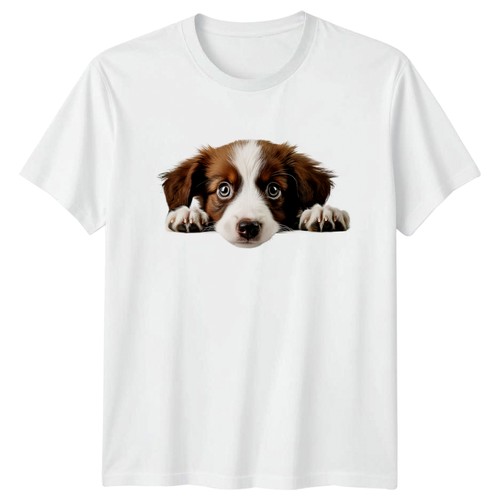 Cute peeking puppy dog shirt - cute, t-shirt