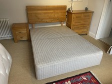 Deluxe Vispring double bed base with headboard 