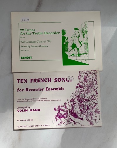 Treble recorder sheet - treble, ~