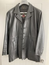 Vintage Ladies Leather Coat (Approx Size 12/14)