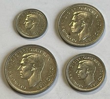 1938 George VI Silver Maundy 4 Coin Set