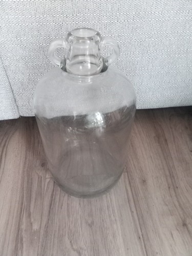 Vintage glass demijohn - glass, jar