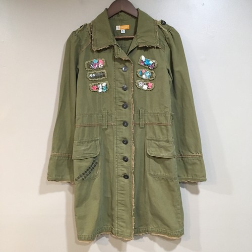 Tulle long military - military, jacket