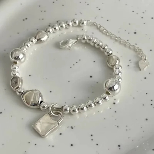 925 silver bracelet - bracelet, square
