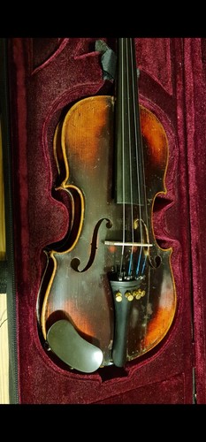 Aged antique violin - aged,