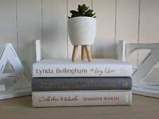 Decorative Hardback Book Stack White Set of 3 Interior Design Shelf Fillers 1011