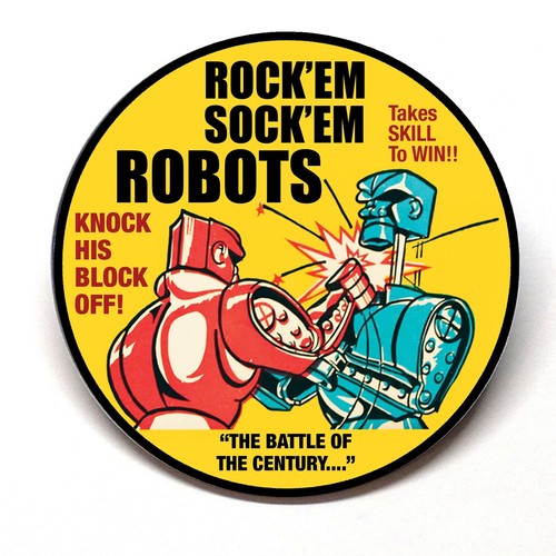 Rock sock robots - robots, fridge