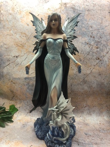 Winter fairy and dragon - winter,