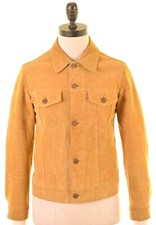 womens levi leather SUEDE jacket small     REF 831