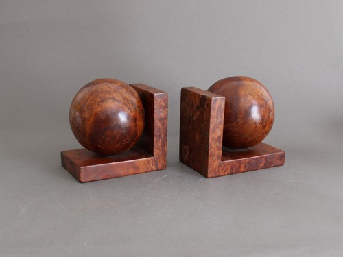French burl wood sphere - french,