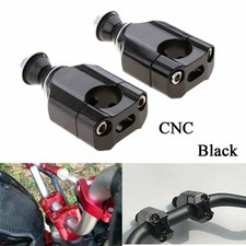 2X Black CNC 28mm 1 1/8''