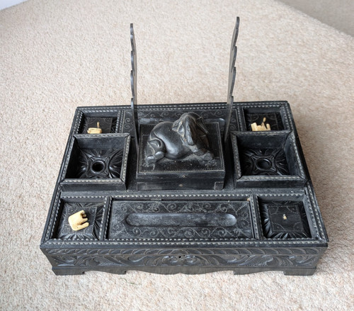 Vintage hand carved wooden - carved,