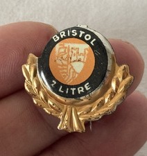 Vintage 1960s Tinplate BRISTOL 2 LITRE MOTOR CAR GB Automobilia Lapel Badge
