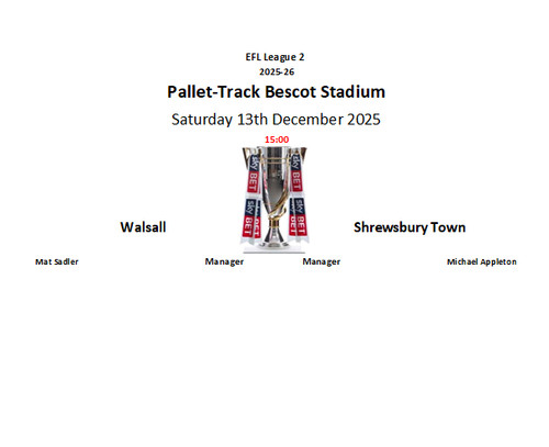 Walsall shrewsbury town - walsall,