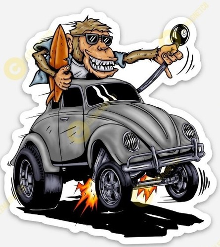 Bug sticker muscle car - sticker,