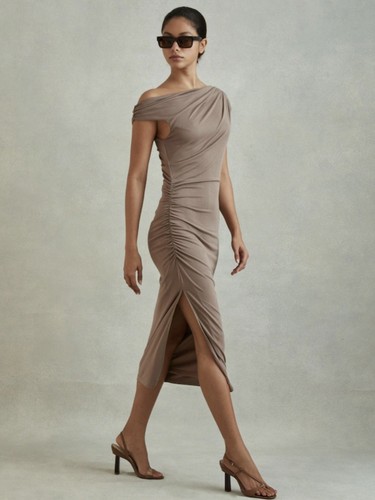 Reiss fern bodycon ruched midi - bodycon,