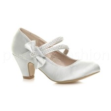 GIRLS CHILDRENS KIDS PARTY WEDDING BRIDESMAID MARY JANE STRAP SANDALS SHOES SIZE