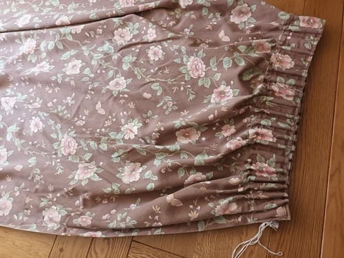 Pair vintage curtains - curtains, pale
