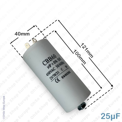 Universal 25uf capacitor cbb60 - capacitor,
