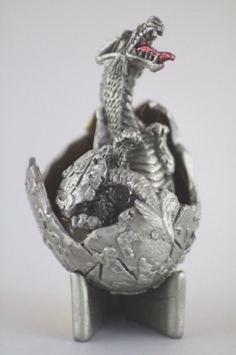 7cm pewter dragon - dragon, hatching