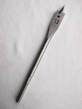 13mm (1/2") Flat / Spade Drill Bit - 1/4" Hex Shaft, for Wood / Timber etc.