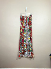 Womens Strapless Floral Maxi