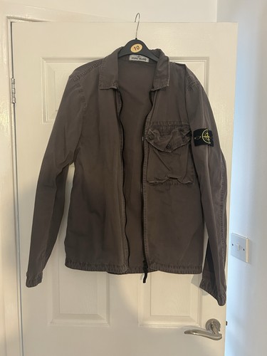 Stone island grey overshirt - stone,