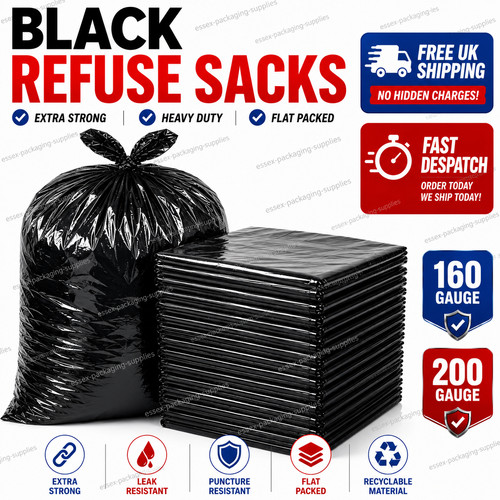 Black bin bags refuse - bin,