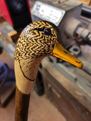 Wood brown walking stick - wood,