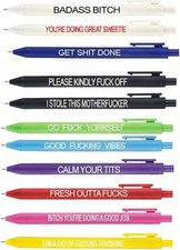 11 PCS Rude Pens，Funny Pens