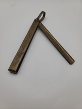 Antique Brass Folding Guild Craftsman Try Square c1900
