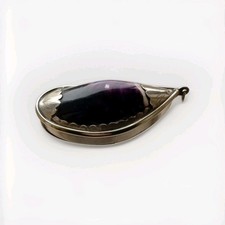 Masonic Connections White Metal and Mussel Shell Machsafe / Snuff Box
