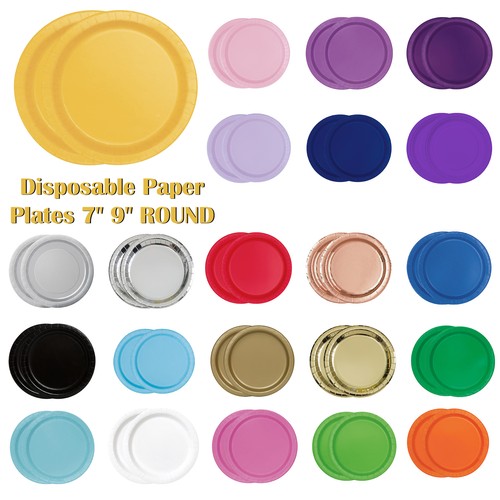 Disposable paper plates - 9",