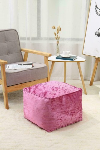 Crushed velvet square bean - velvet,
