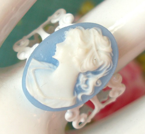 Vintage style blue - blue, white