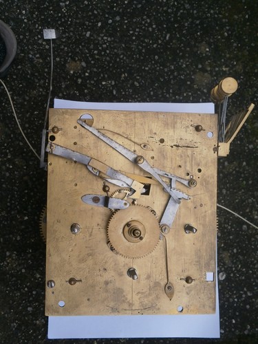 Train bell longcase clock - 6,
