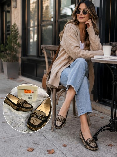 New coach logo womens flats - coach,