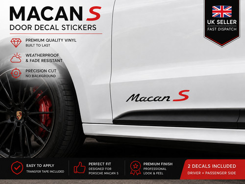 Porsche macan door decal - macan,