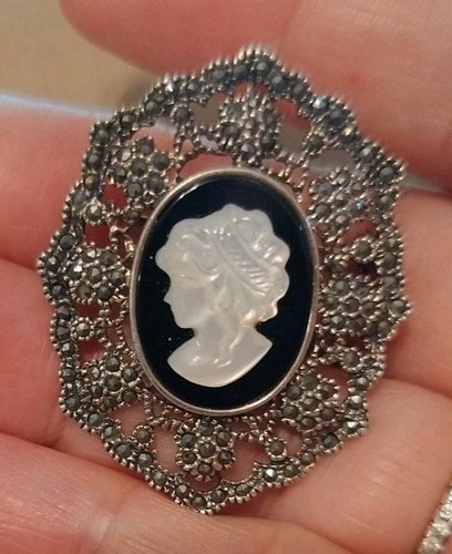 Vintage sterling silver cameo - vintage,