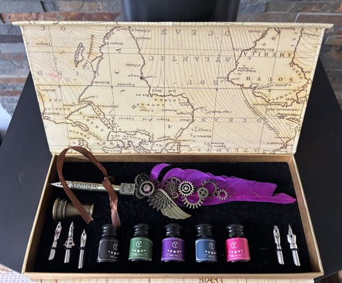 Feather quill calligraphy set - quill,