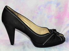 PETER KAISER Black Real Suede Beach Stepp Sandals Size 6.5UK Clean & VGC 3.5" 