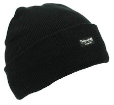 Mens Beanie Hat Thinsulate Thermal Insulated Black Warm Winter Knitted Cap