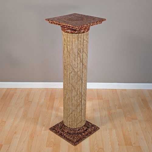 European faux marble pedestal - european,