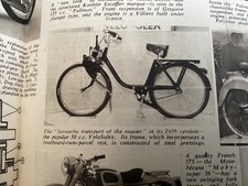 PARIS SHOW VELOSOLEX MOTOM PIOYR DERNY TAON 1955 SCOOTER MOTORCYCLE ARTICLE.