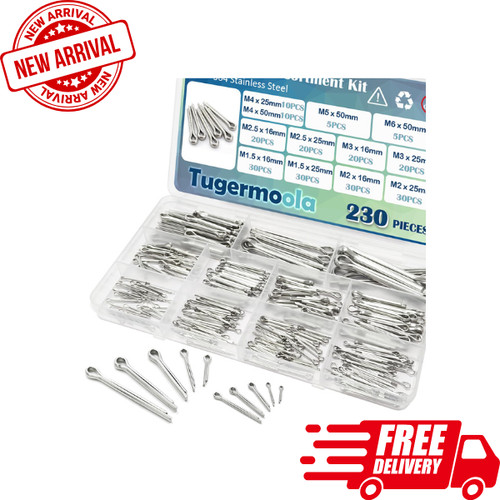 230pcs cotter pins assortment - cotter,